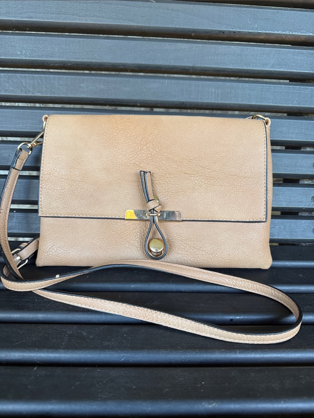 Le Miel Blush Pink Vegan Leather Crossbody Bag